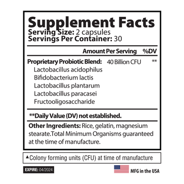 Probiotic - 40 Billion CFU