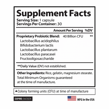 Probiotic - 40 Billion CFU